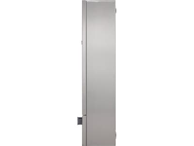 Aunt Flow Model O Stainless Steel Tampon and Pad Dispenser, Steel/White (AF-DISP-OWMS-1)