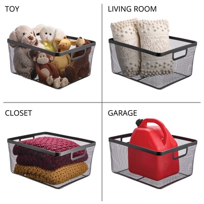 mDesign Steel Organizer, Matte Black (25969)