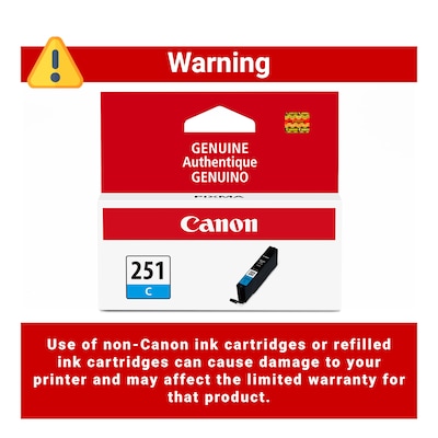 Canon 251 Cyan Standard Yield Ink Cartridge (6514B001)