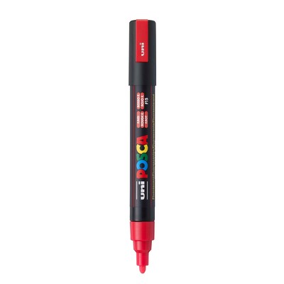 POSCA PC-5M Water Based Paint Marker, Medium Bullet Tip, Fluorescent Red, 3/Pack (UBCPC5MFRED-3)
