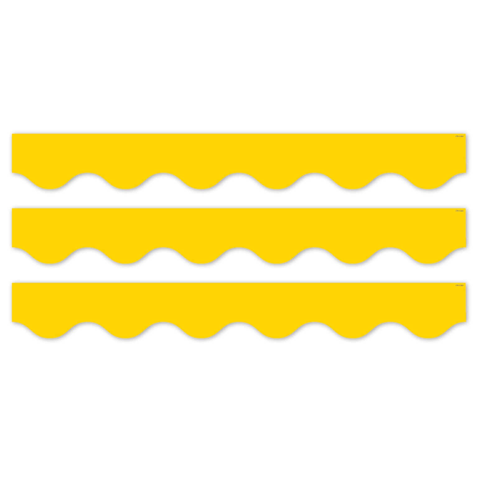 Creative Teaching Press Core Decor EZ Border, 3 x 2, Yellow Wavy, 24/Pack, 3 Packs/Bundle (CTP11065-3)