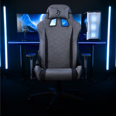 Arozzi Avanti Soft Fabric Ergonomic Racing Gaming Chair, Ash (AVANTI-SFB-ASH)