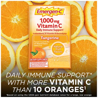 Emergen-C 1000mg Vitamin C Supplement Powder, Tangerine, 60/Box (139051)