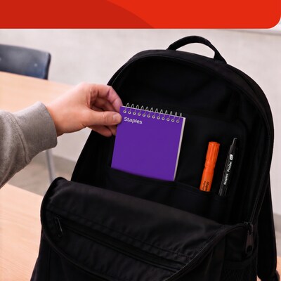 Staples Memo Pad, 4" x 6", College Ruled, Assorted Colors, 50 Sheets/Pad, 5 Pads/Pack (ST11494N)