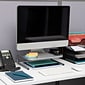 Mind Reader Ventilated Desktop Organizer Monitor Stand, Silver, 2/Pack (2METMONST-SIL)