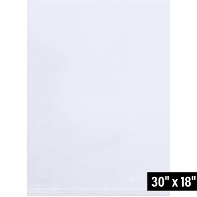 18 x 30 Layflat Poly Bag, 3 Mil, Clear, 250/Carton (PB907)