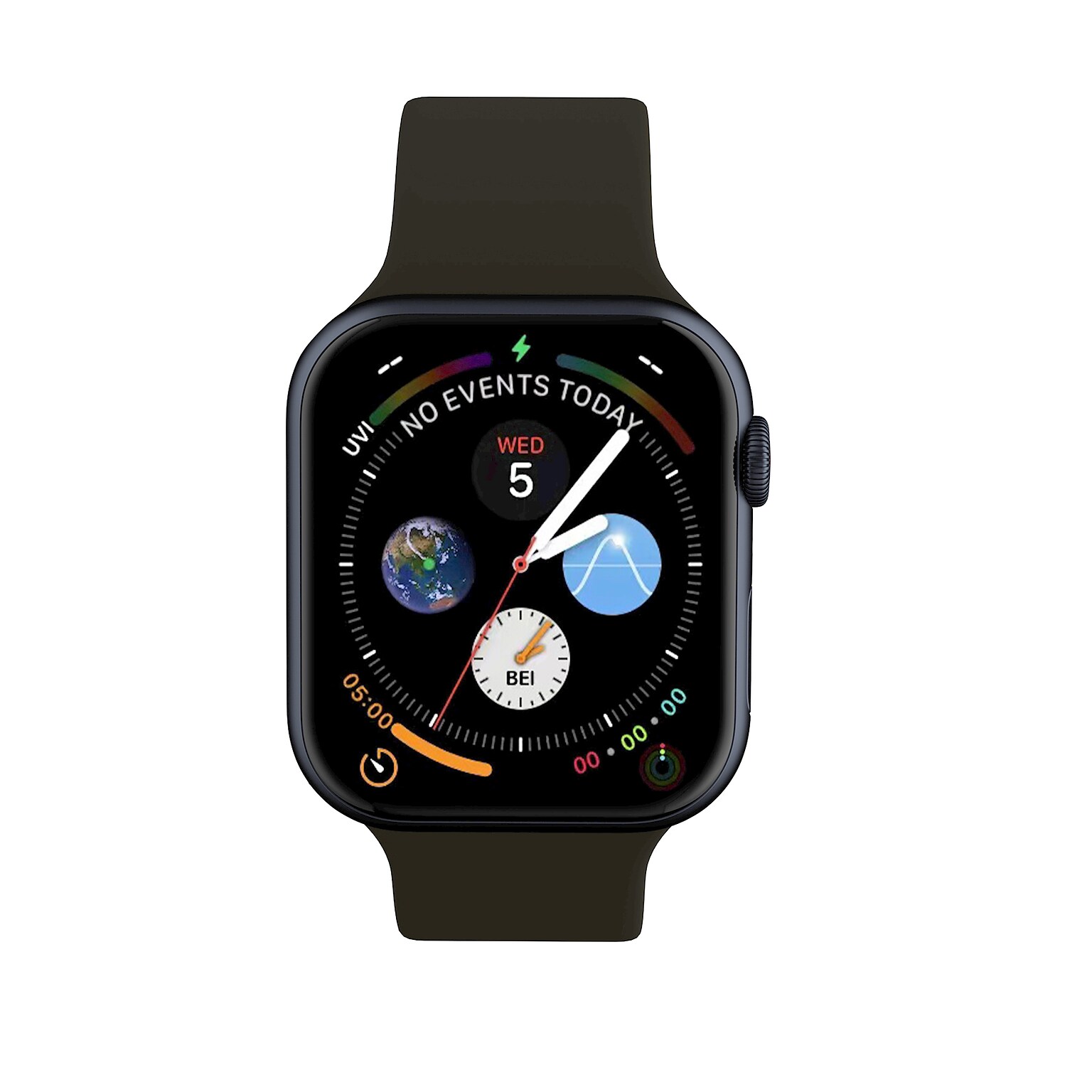 LAX Dual Clasp Silicone Band for Apple Watch, Cocoa