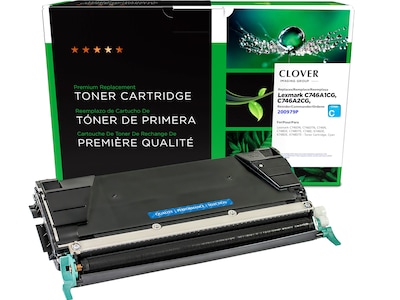 Clover Imaging Group Remanufactured Cyan Standard Yield Toner Cartridge Replacement for Lexmark C746