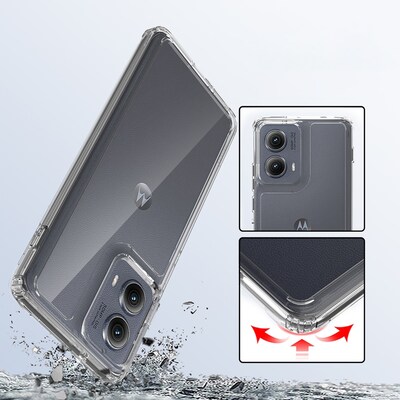 SaharaCase Venture Series Hard Shell Case for Motorola Edge (2024), Clear (CP00616)