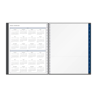 2026 Blue Sky Passages 8.5" x 11" Calendar Year Weekly & Monthly Planner, Plastic Cover, Gray (100008-26)