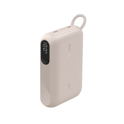 Belkin BoostCharge Power Bank, 20W, Sand (BPB027FQSD)