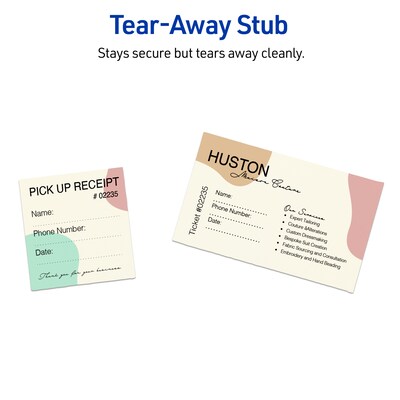 Avery Integrated Cards, 2-1/8" x 5-1/2", Matte Ivory, 200/Pack (95331)