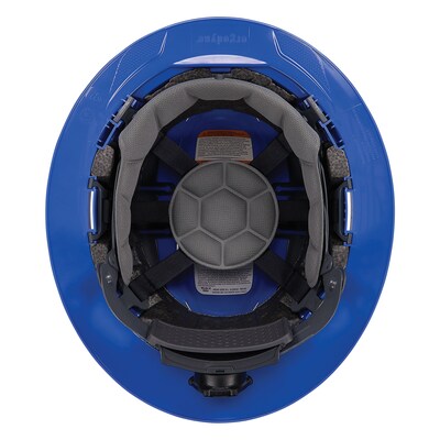 Ergodyne Skullerz 8964 PC-ABS Type II, Class C, 6-point Ratchet Suspension Full Brim Safety Helmet, Blue (60563)