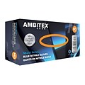 Ambitex N6201 Series Powder Free Blue Nitrile Gloves, Medium, 100/Pk, 10 Pks/CT (NMD6201)