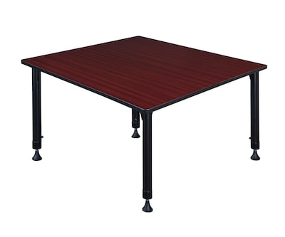 Regency Square Activity Table, Height Adjustable, Mahogany (TB4848MHAPBK)