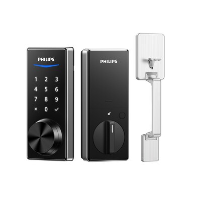 Philips Wi-Fi Smart Deadbolt with Palm Recognition & Lever – Satin Nickel