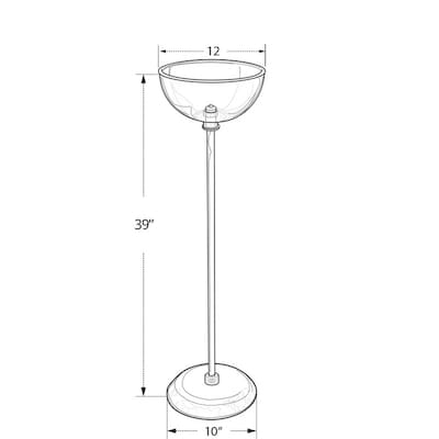 Azar 12" Bowl Tower Display, Clear (700951)