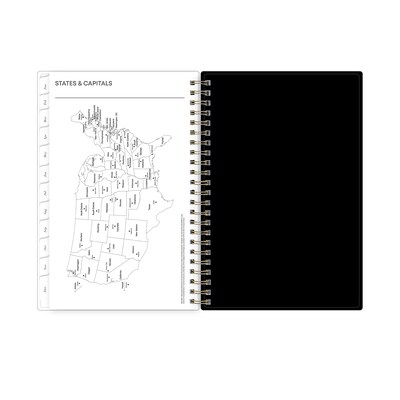 2027 Blue Sky Baccara Dark 5" x 8" Calendar Year Weekly & Monthly Planner, Plastic Cover (110212-27)