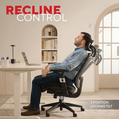 Staples Hyken XL Ergonomic Fabric Swivel Big & Tall Chair, Black (ST63145)