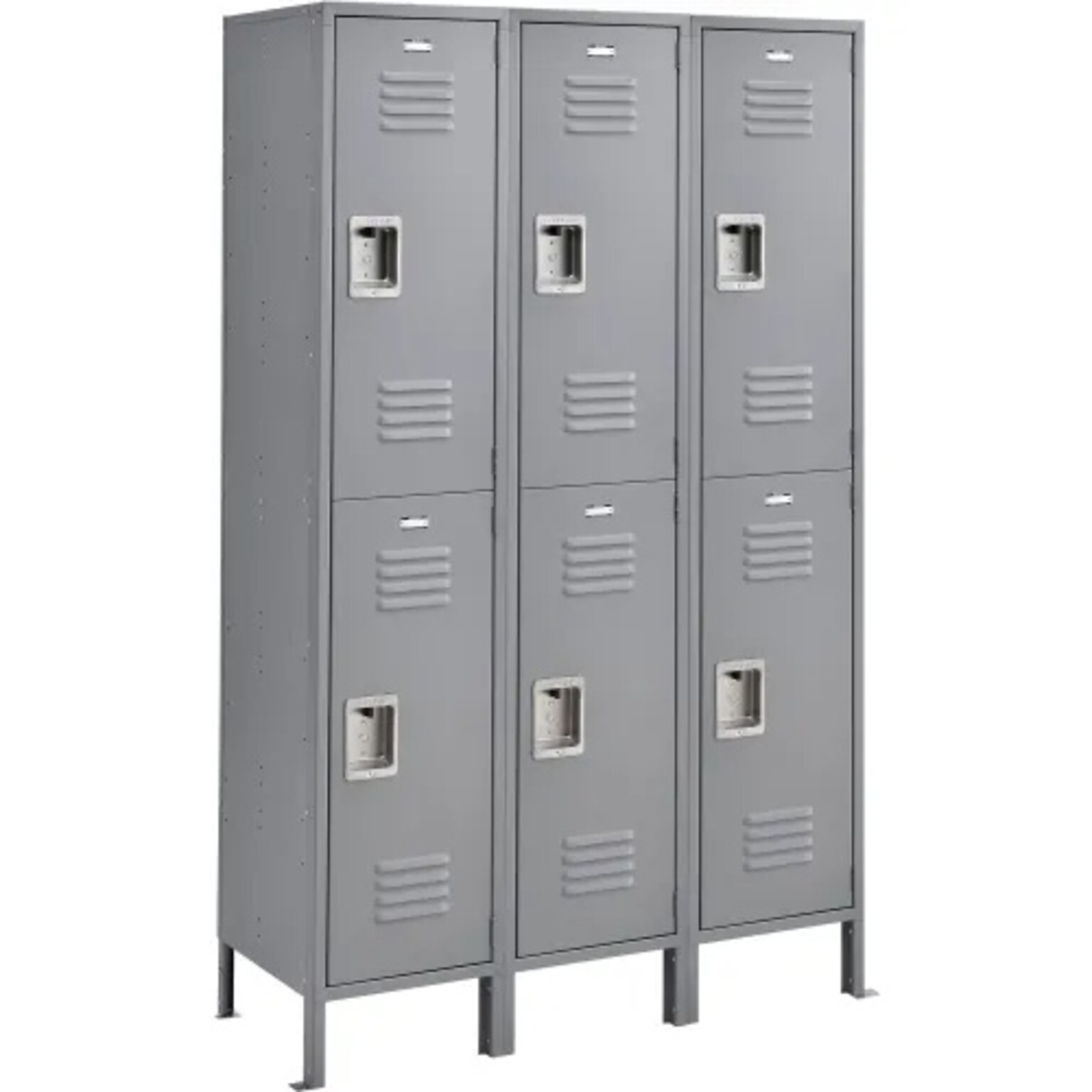 Global Industrial Infinity 2-Tier 6-Door Locker, 45W x 18D x 78H, Gray (493664GY)