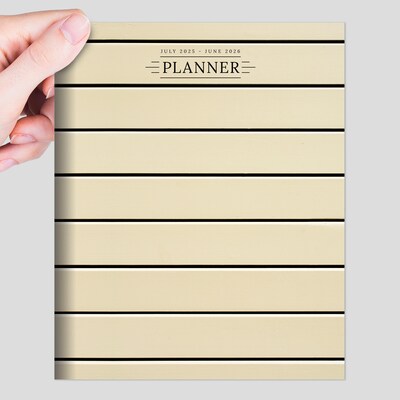 2025-2026 TF Publishing Ebony and Ivory 6.5" x 8" Academic Year Monthly Planner, Paperboard Cover, Multicolored (AY26-4202)