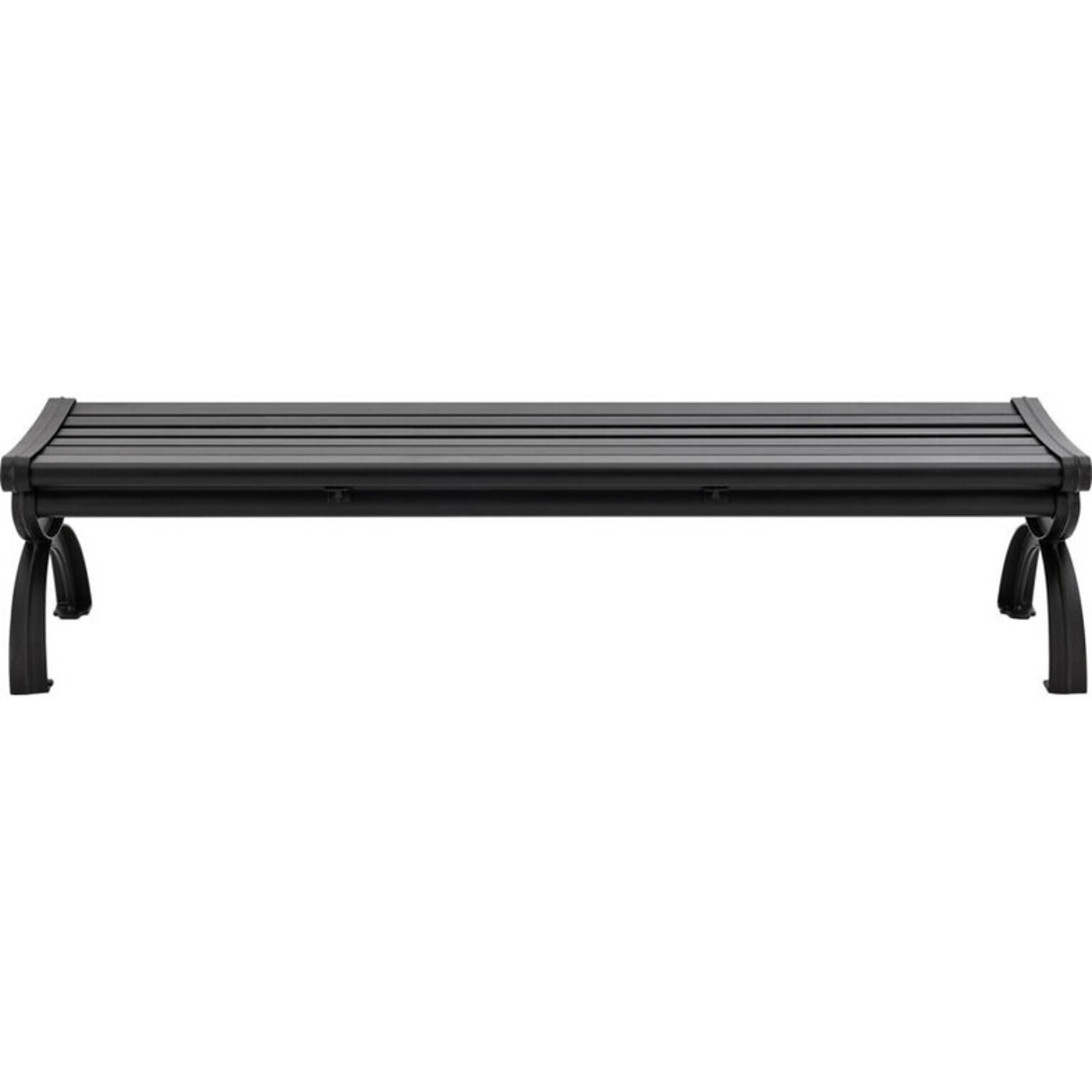 Global Industrial 6 Aluminum Park Bench, Black (436977BK)