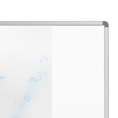 Luxor Magnetic Porcelain Dry-Erase Whiteboard, Aluminum Frame, 72"W x 40"H (DEWM003)