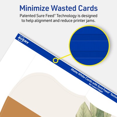 Avery Integrated Cards, 6" x 9", Matte White, 10/Pack (95354)
