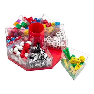 Junior Learning Plastic Classroom Caddie Octagonal Storage System, Red (JRL741)