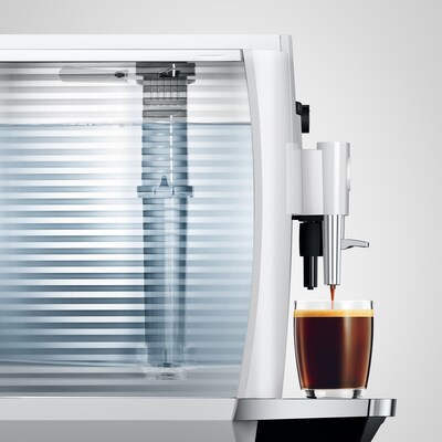 JURA E4 2-Cups Coffee & Espresso Machine Combination, Piano White (15560)