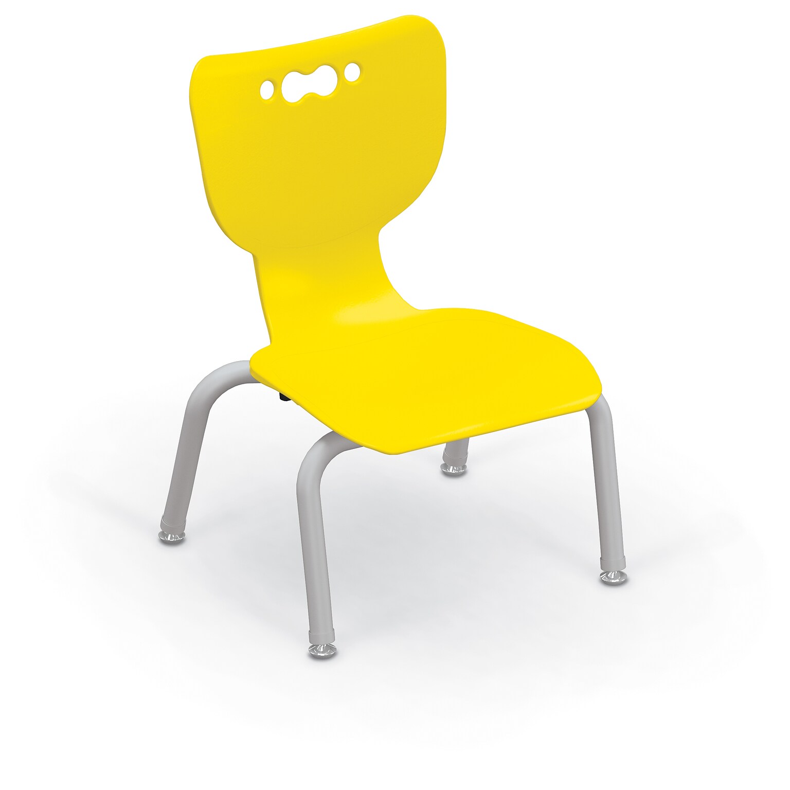 MooreCo 10 Hierarchy Student Chair with 4 Legs, Yellow/Platinum Base (703673561860)