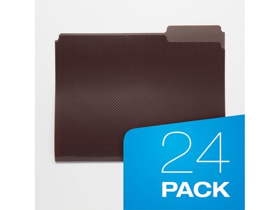 Oxford Poly File Folders, 1/3-Cut Tab, Letter-Size, Assorted Colors, 24/Pack (52004)