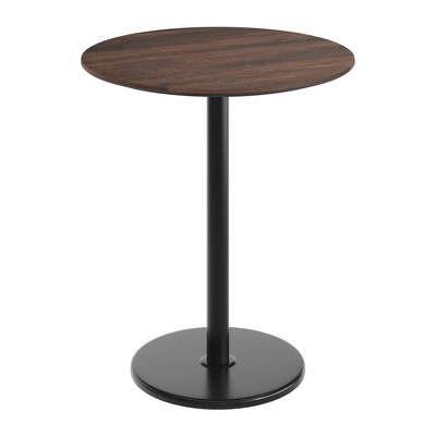 Flash Furniture Acadia 36 Round Wooden Dining Table, Dark Brown/Black Base (STRD36WBRTR24B)
