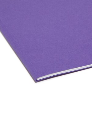 Smead Reinforced File Folder, 3 Tab, Letter Size, Purple, 100/Box (13034)