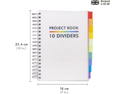 Pukka Pad Subject Notebook, 7" x 10", College Ruled, 200 Sheets, White (9603-PB)