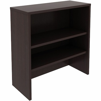 Lorell Essentials 36 2-shelf Stack-on Bookcase, Espresso Laminate (LLR69629)