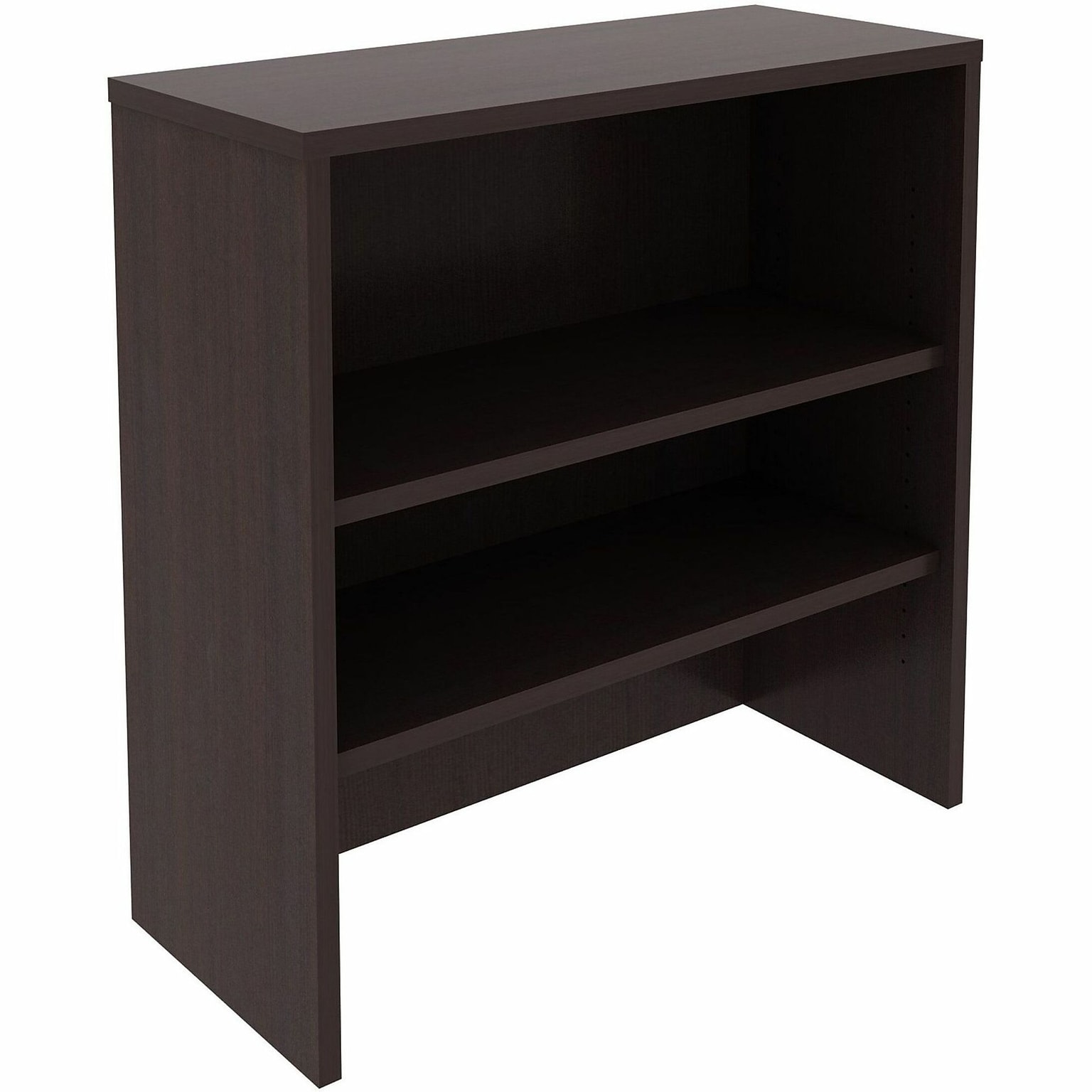 Lorell Essentials 36 2-shelf Stack-on Bookcase, Espresso Laminate (LLR69629)
