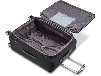 Samsonite SoLyte DLX Polyester 4-Wheel Spinner Luggage, Midnight Black (123569-1548)