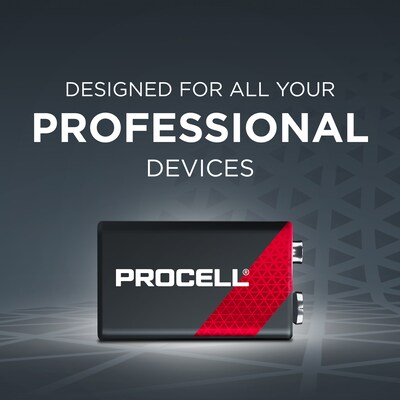 Procell 9V Alkaline Battery, 12/Pack (PC1604/PC1604BK)