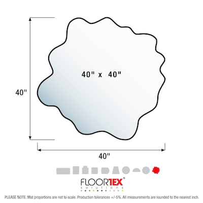 Floortex CraftTex Sploshmat Carpet Floor Mat, 40" x 40", Blue (CC114040PBV)