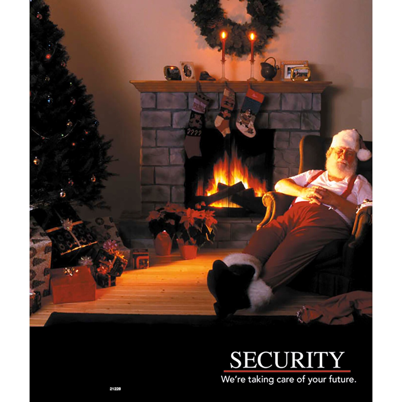 Security - were taking care of your future - 7 x 10 scored for folding to 7 x 5, 25 cards w/A7 env per set