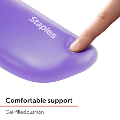 Staples TECH Gel Non-Skid Wrist Rest, Purple Crystal (79039)