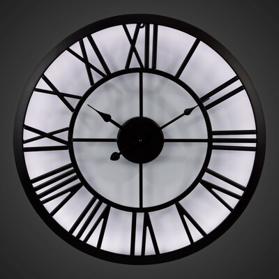 La Crosse Clock 19.7" Edison Analog Quartz Lighted Wall Clock (404-3450B)