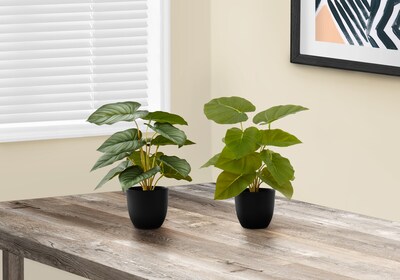 Monarch Specialties Inc. 13" Artificial Epipremnum in Pot, 2/Set (I 9583)