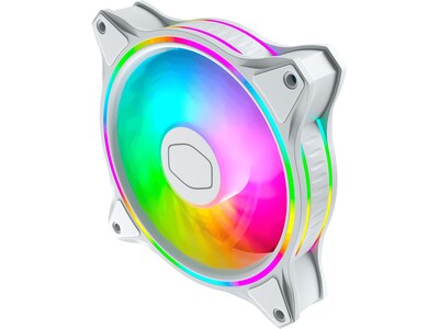 Cooler MasterFan MF120 Halo 2 White Edition 120mm Rifle Bearing Case Fan with RGB Lighting (MFL-B2DW-21NP2-R2)