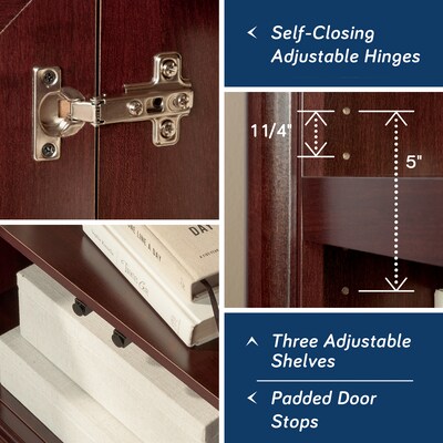 Sauder Palladia 72"H 5-Shelf Bookcase, Select Cherry (412019)
