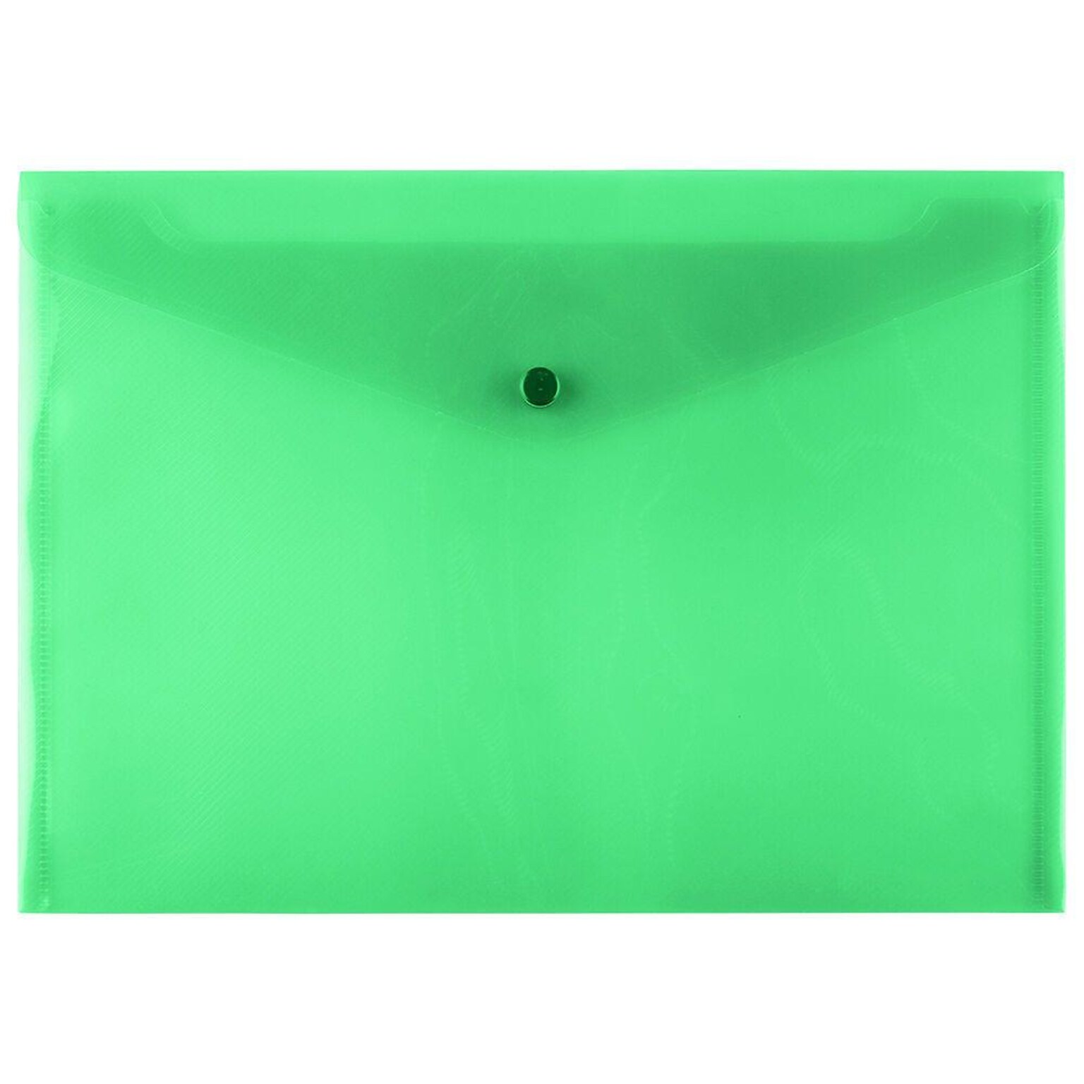 JAM Paper Premium Plastic Document File, Letter, Green, 3/Pack (235227563X3)