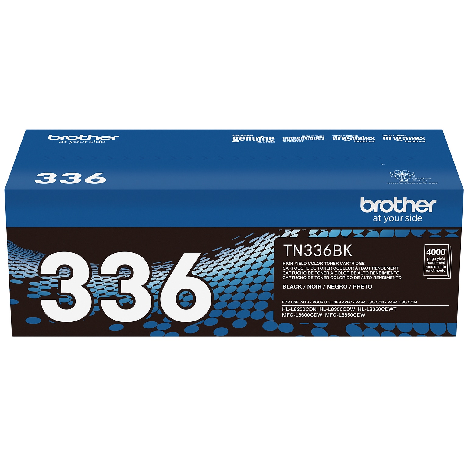 Brother TN-336 Black High Yield Toner Cartridge, Print Up to 4,000 Pages (TN336BK)