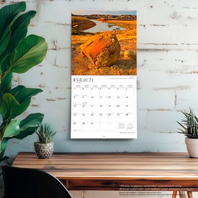 2026 BrownTrout North Dakota Wild & Scenic 12" x 12" Monthly Wall Calendar (9798330704927)