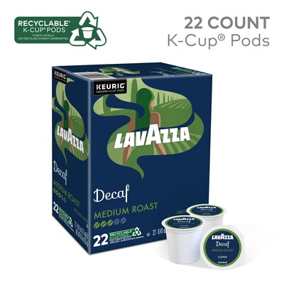 Lavazza Classico Decaf Coffee Keurig® K-Cup® Pods, Medium Roast, 22/Box (5000382581)
